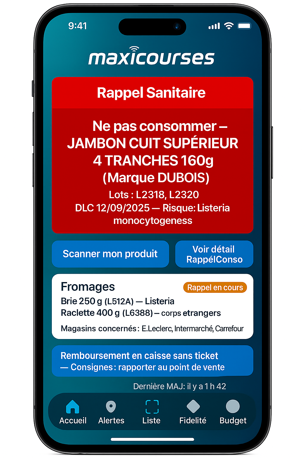 Liste optimisée prix au kilo